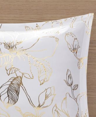 Intelligent Design Magnolia Metallic Floral 5-Piece Full/Queen Comforter Set