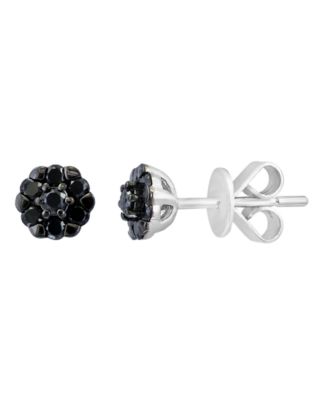 LALI Jewels - Black Diamond (3/8 ct. t.w.) Earring in 14K White Gold
