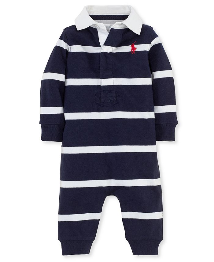 Polo Ralph Lauren Baby Boys Striped Rugby Cotton Coverall Macy's