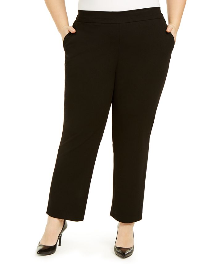Kasper Plus Size Pull-On Modern Dress Pants - Macy's