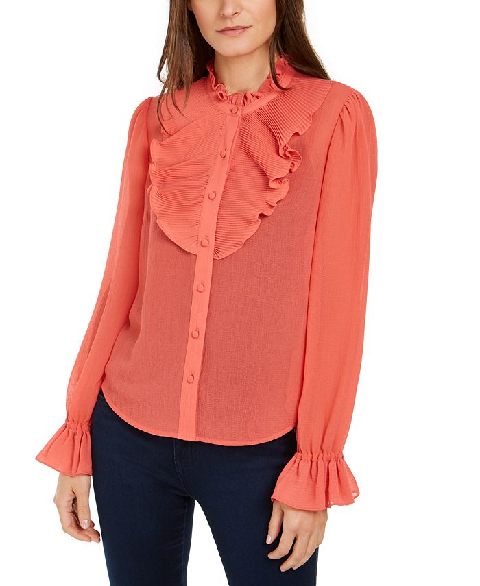 INC International Concepts INC Ruffle-Detail Blouse, Created for Macy's ...