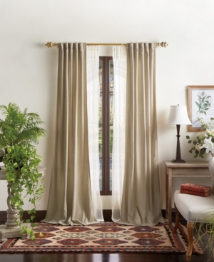 Martha Stewart Collection Martha Stewart Naples Backtab Chenille Curtain Panel, 37" X 95", Created For Macy's In Natural
