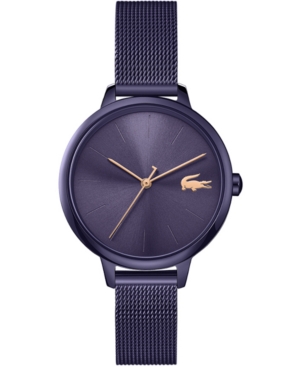 image of Lacoste Women-s Swiss Cannes Purple Stainless Steel Mesh Bracelet Watch 34mm