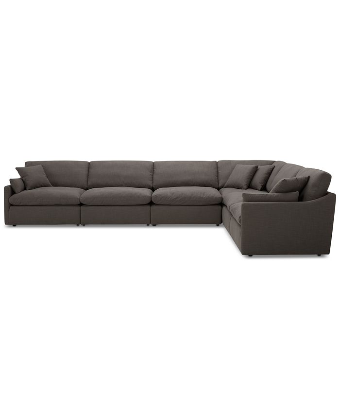 Furniture CLOSEOUT! Joud 6Pc. Fabric "L" Shaped Modular Sofa, Created for Macy's & Reviews