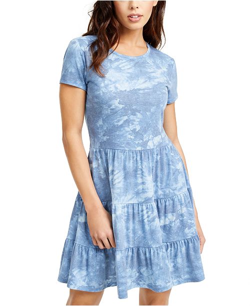 Be Bop Juniors Tie Dyed Tiered T Shirt Dress Reviews Dresses