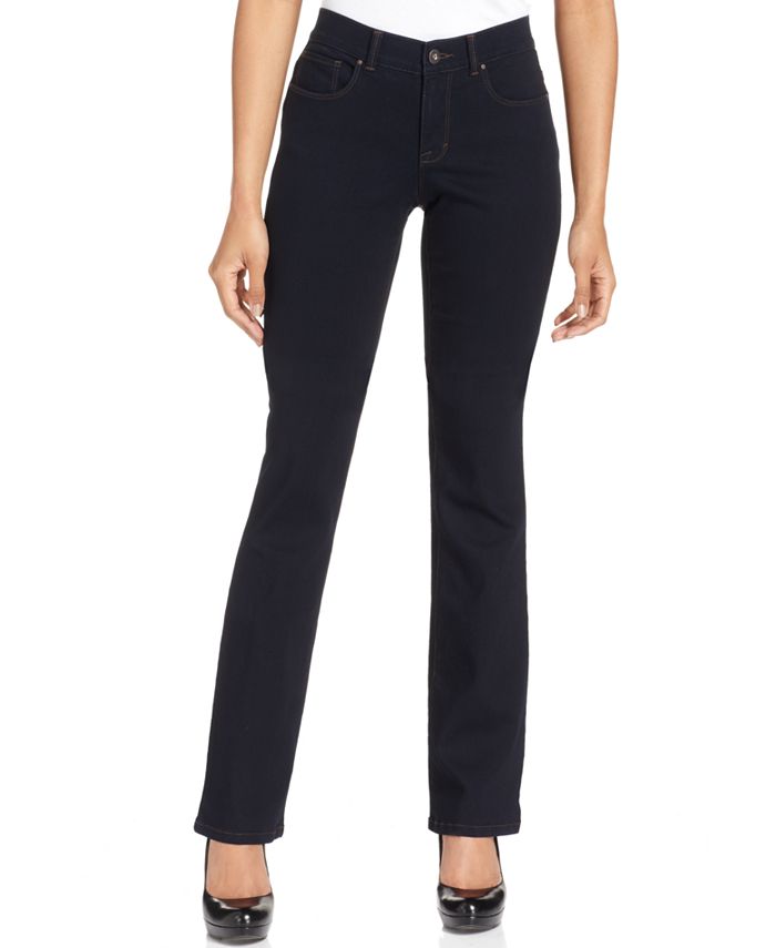 Style & Co Petite Tummy-Control Mid-Rise Bootcut Jeans, Created for ...