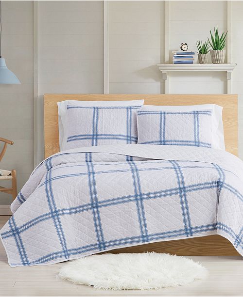 Cottage Classics Farmhouse Plaid 3 Piece Full Queen Quilt Set