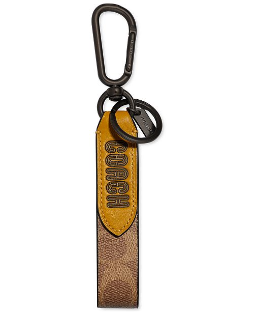 COACH Colorblocked Leather Keychain & Reviews - All Accessories - Men - Macy&#39;s