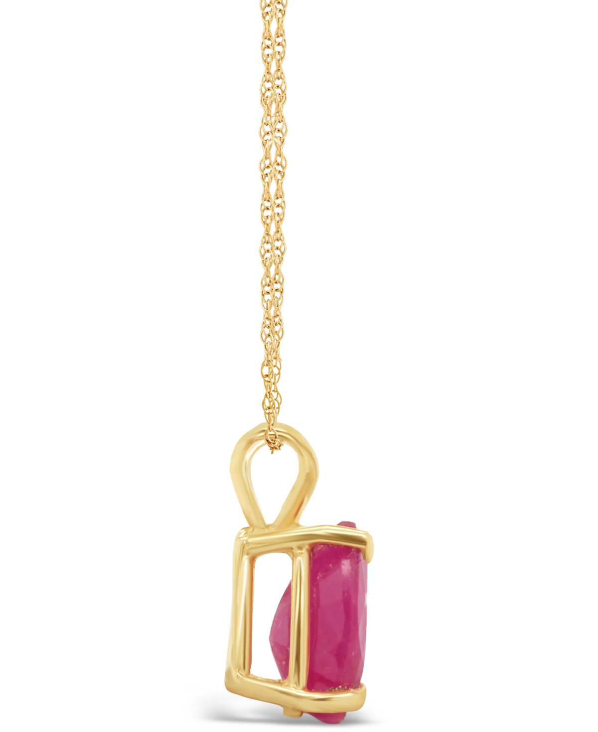 Emerald (3/4 ct. t.w.) Pendant Necklace in 14k Yellow Gold (Also & Sapphire) - Ruby