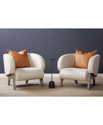 Accent Chair with Linen Upholstery