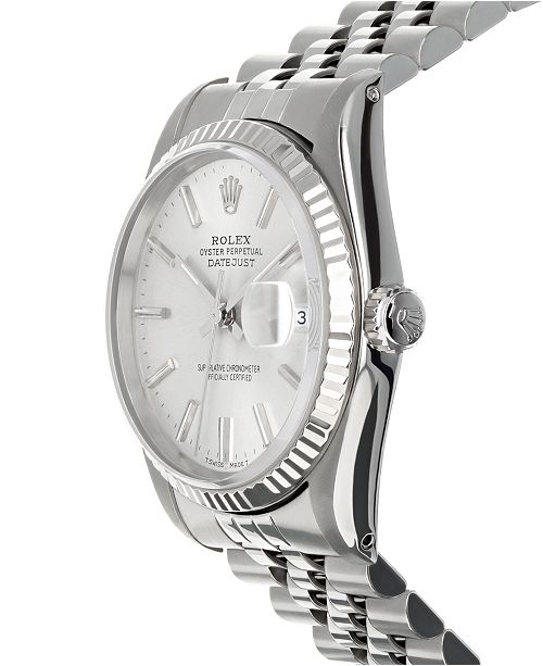 datejust white gold and stainless steel automatic
