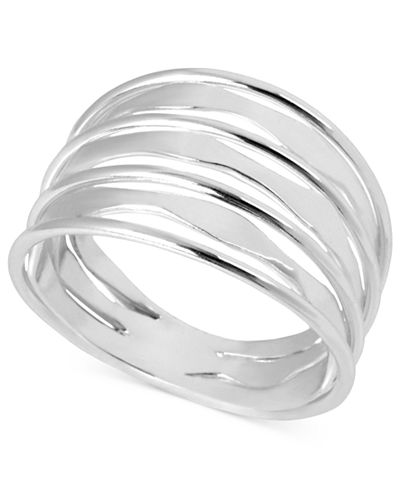 Touch of Silver Silver-Plated Ring, Twist Ring