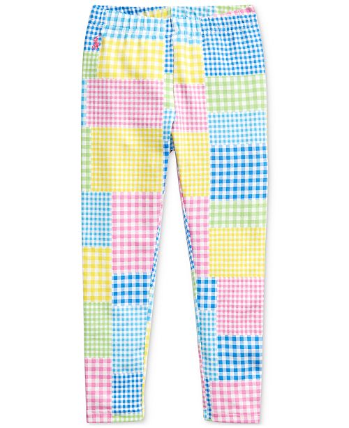 Polo Ralph Lauren Toddler Girls Mixed Gingham Jersey Leggings