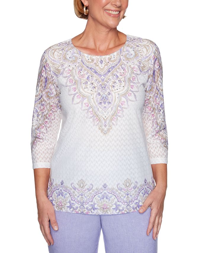 Alfred Dunner Petite Nantucket Embellished Top Macy's