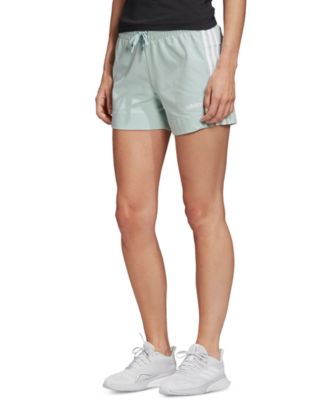 adidas essentials 3 stripe knit shorts ladies