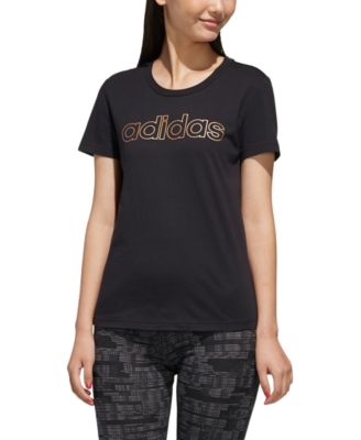 adidas womens black t shirt