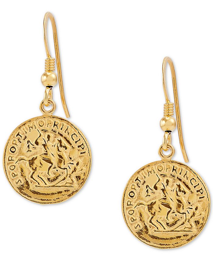 Macy's 18k sale gold earrings