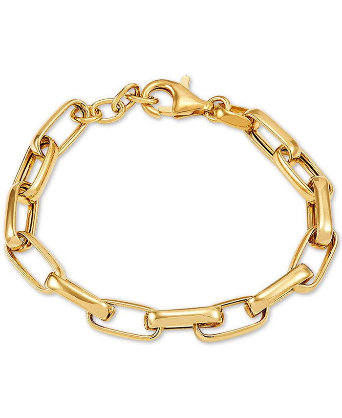 Macy's Paperclip Link Chain Bracelet in 18k GoldPlated Sterling Silver Macy's