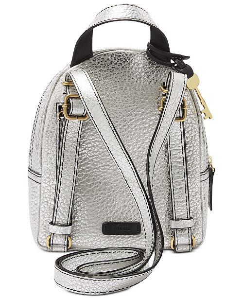 Fossil Megan Mini Metallic Leather Backpack & Reviews ...