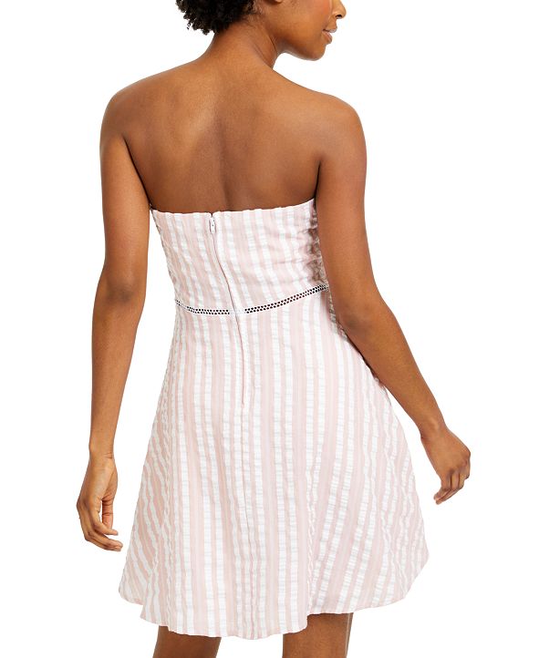 City Studios Juniors Strapless Wrap Skirt Dress Gold Size 7 main image 0