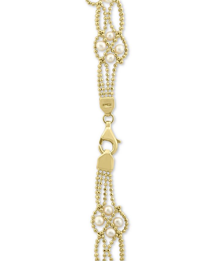 EFFY Collection EFFY® Cultured Freshwater Pearl (3-1/2mm) Interlocking ...