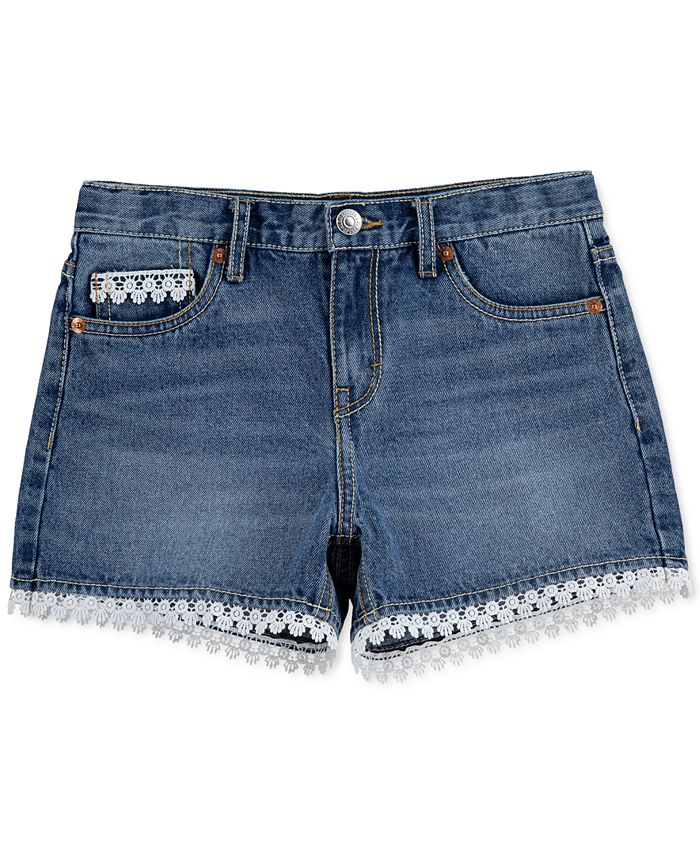 Short Levi's Girlfriend Pour Fille 2-8 Ans - Denim 100% Coton - Coupe Ample - Entrejambe 8.5 Pouces