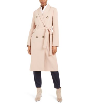 calvin klein belted water resistant trench coat