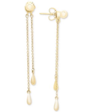 image of Chain Drop Earrings in 14k Gold