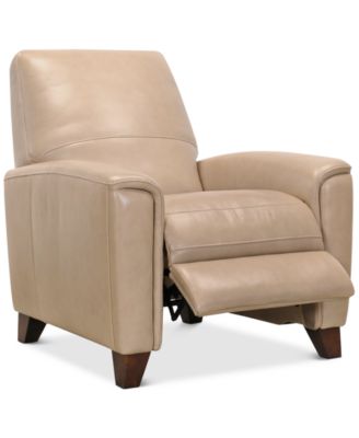 Brayna 35" Classic Leather Pushback Recliner, Created for Macy's