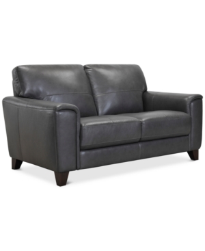 FURNITURE BRAYNA 65" CLASSIC LEATHER LOVESEAT, CREATED FOR MACY'S