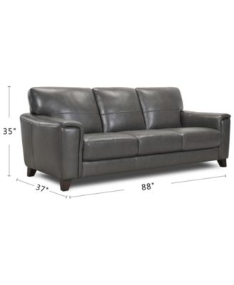Brayna 88" Classic Leather Sofa