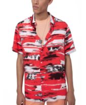 Red Mens Casual Button Down Shirts Sports Shirts Macy S