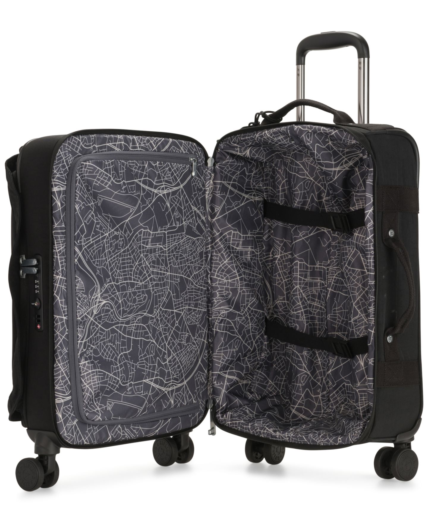 Чемодан Kipling Spontaneous Small Carry On Wheeled Luggage, цвет: Чёрный / Серебряный — фото 2