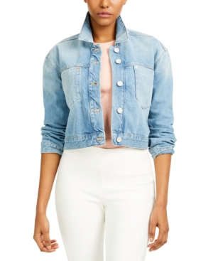 FRENCH CONNECTION PALMIRA CROPPED DENIM JACKET