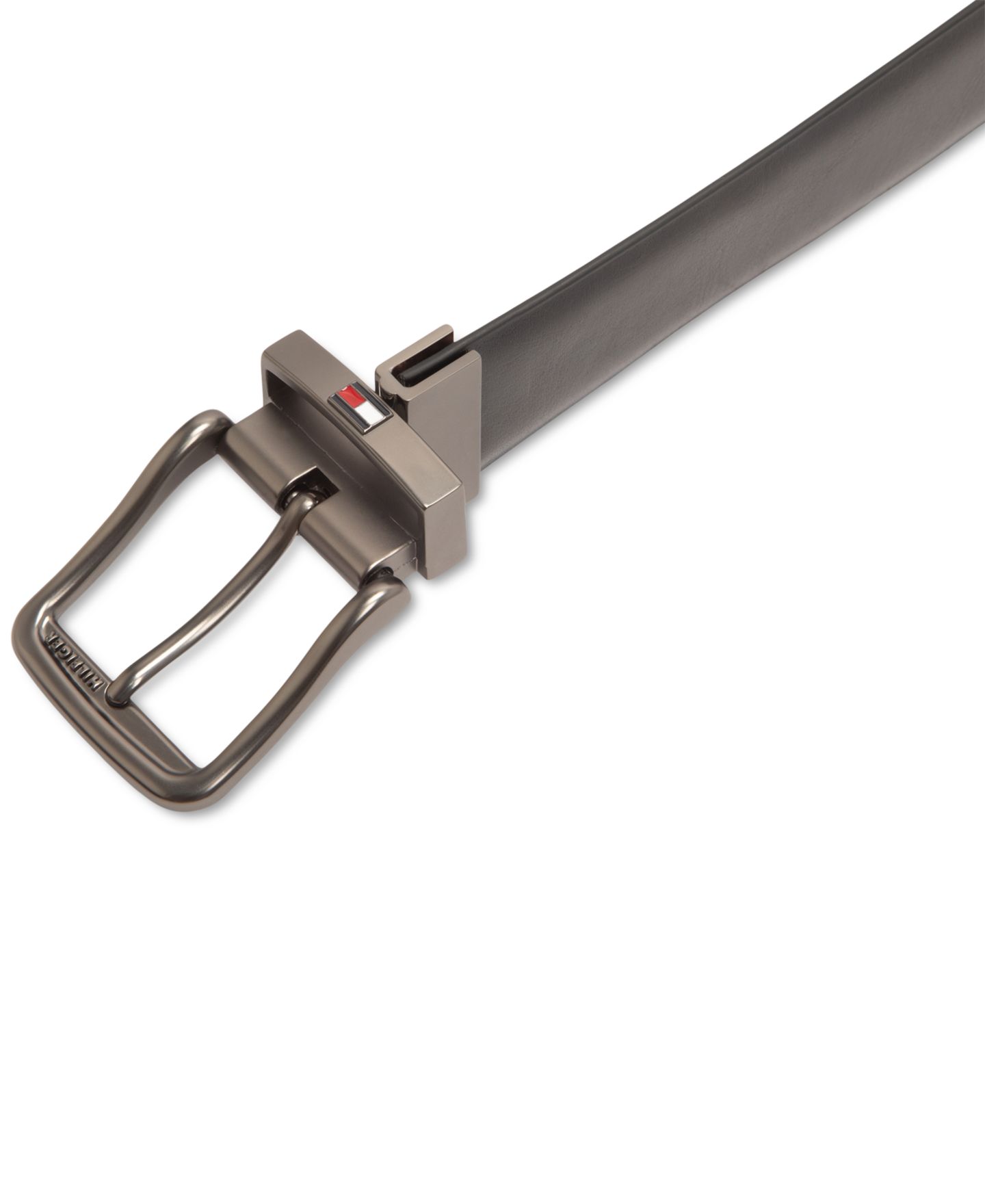 Мужской ремень Tommy Hilfiger Reversible Harness Buckle Stretch Belt, цвет: Чёрный / Рыжевато-коричневый — фото 3