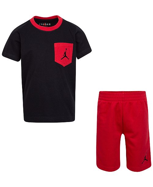 Jordan Toddler Boys 2 Pc Pocket T Shirt Logo Shorts Set
