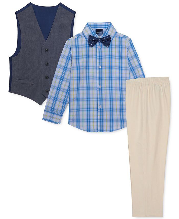 Nautica Little Boys 4-Pc. Oxford Vest Set - Macy's