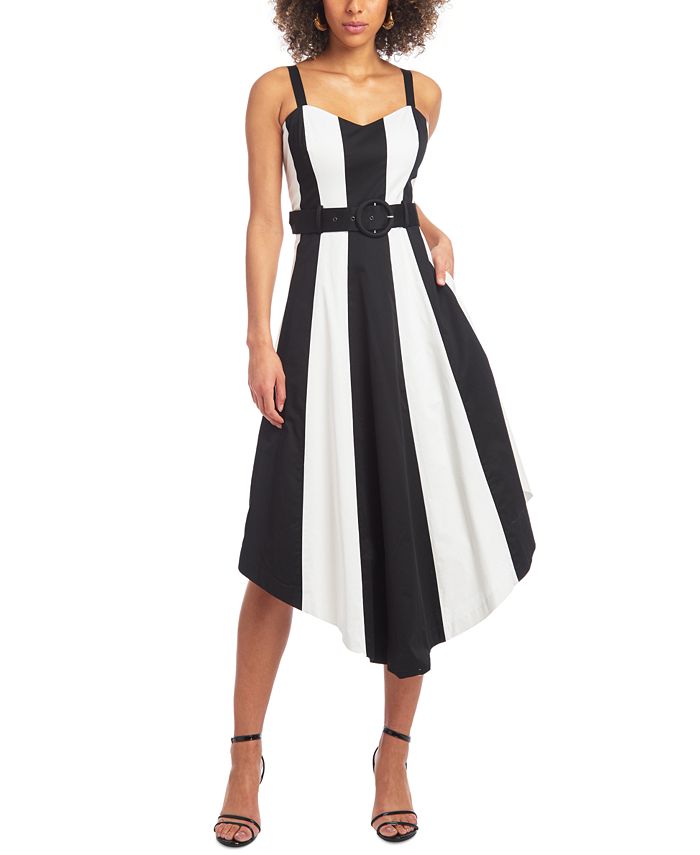 Christian Siriano New York Colorblocked Fit & Flare Dress - Macy's