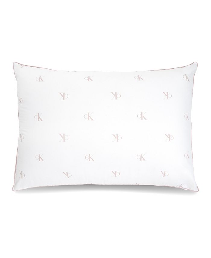 Calvin Klein Monogram Logo Density Collection Cotton Pillow, King Macy's