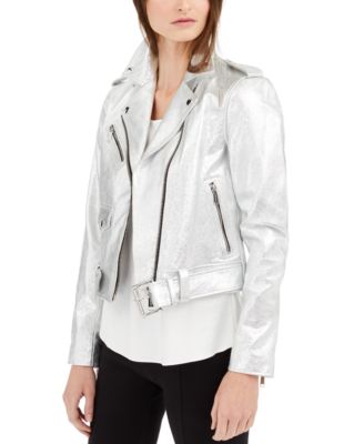 macys michael kors leather jacket