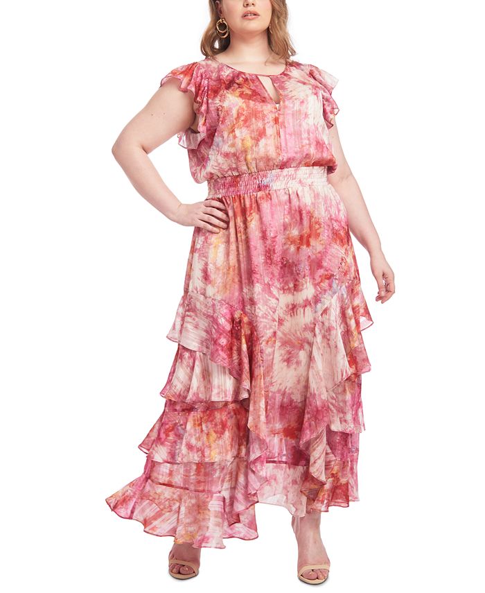 Rachel Rachel Roy Trendy Plus Size Tie Dyed Maxi Dress Macys 0539