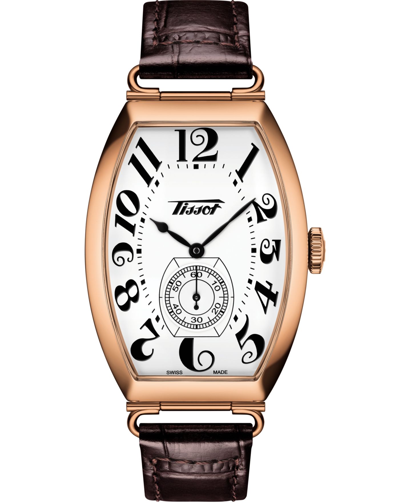 Часы Tissot Unisex Swiss Automatic Heritage Porto Brown Leather Strap Watch 42mm — фото 1