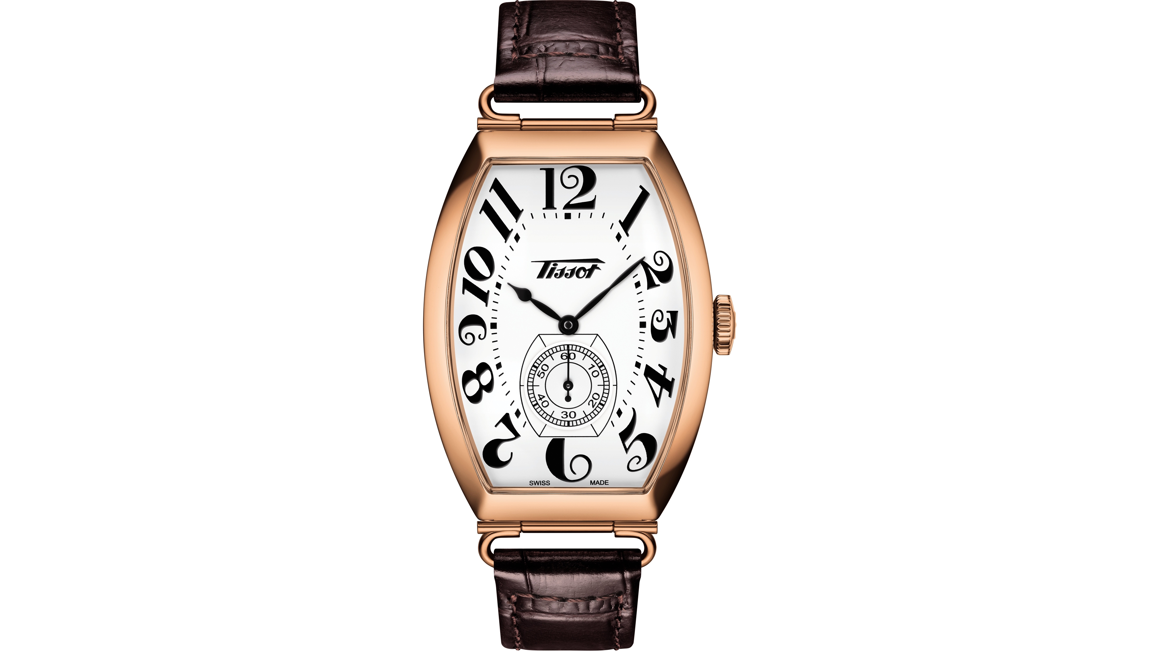 Tissot Unisex Swiss Automatic Heritage Porto Brown Leather Strap Watch 42mm