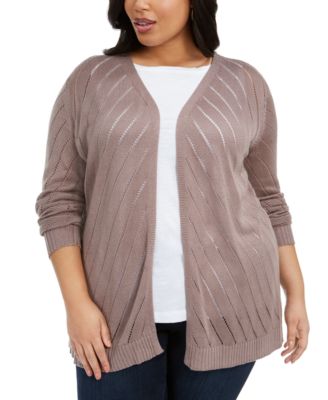 macy's cardigan sweaters plus size