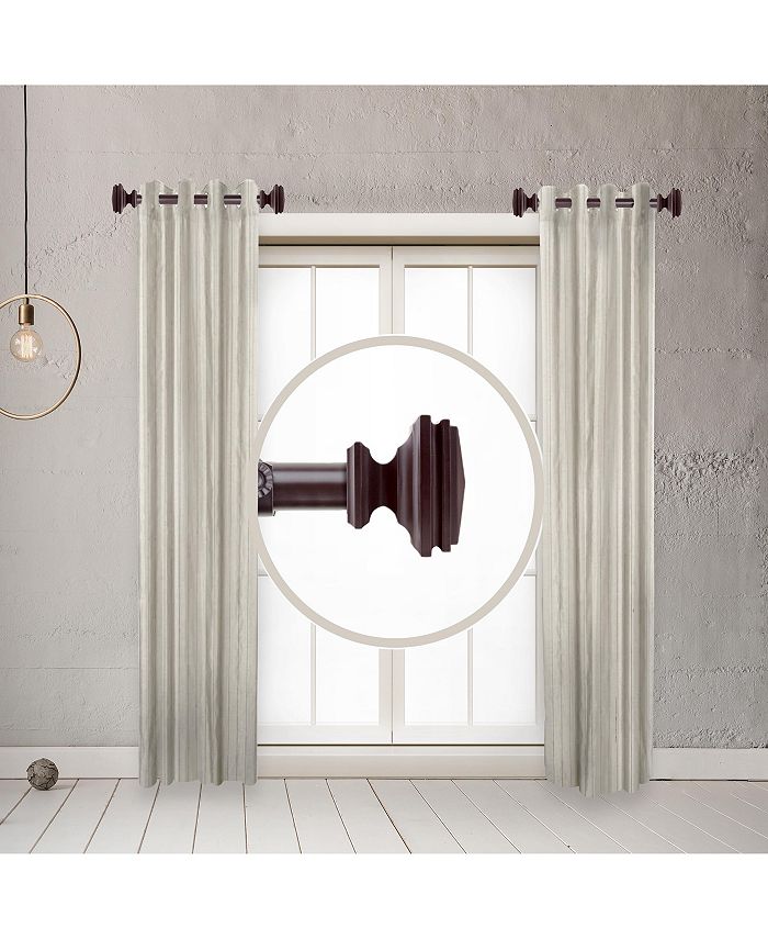 Rod Desyne Bedpost 1" Side Curtain Rod 1220" (Set of 2) Macy's