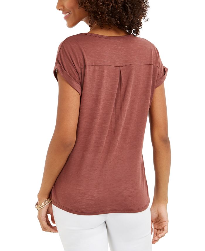 Style & Co VNeck Printed TShirt, Created for Macy's Macy's