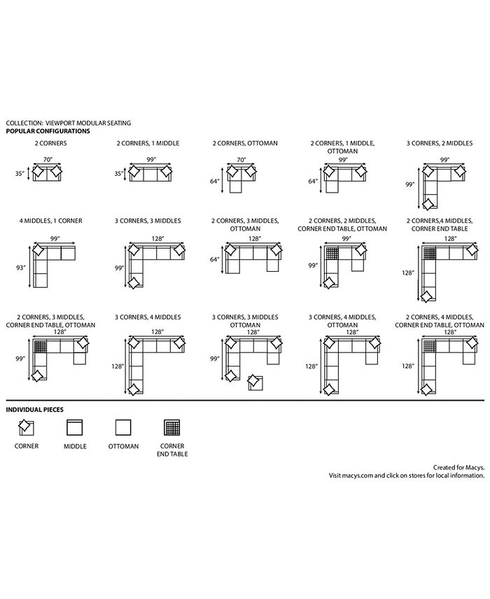 Furniture Viewport Outdoor Corner Table, Created for Macy's Macy's