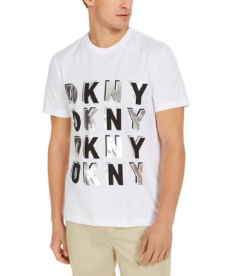 DKNY Men's Criss Cross Silver-Linings Logo T-Shirt - Macy's