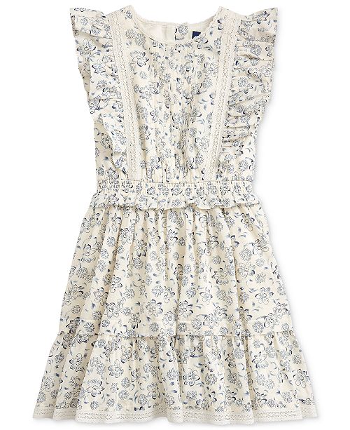 Polo Ralph Lauren Toddler Girls Floral Cotton Poplin Dress