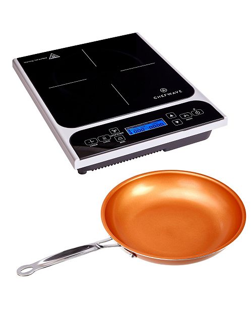 ChefWave Portable Induction Cooktop Countertop Burner and Frying Pan